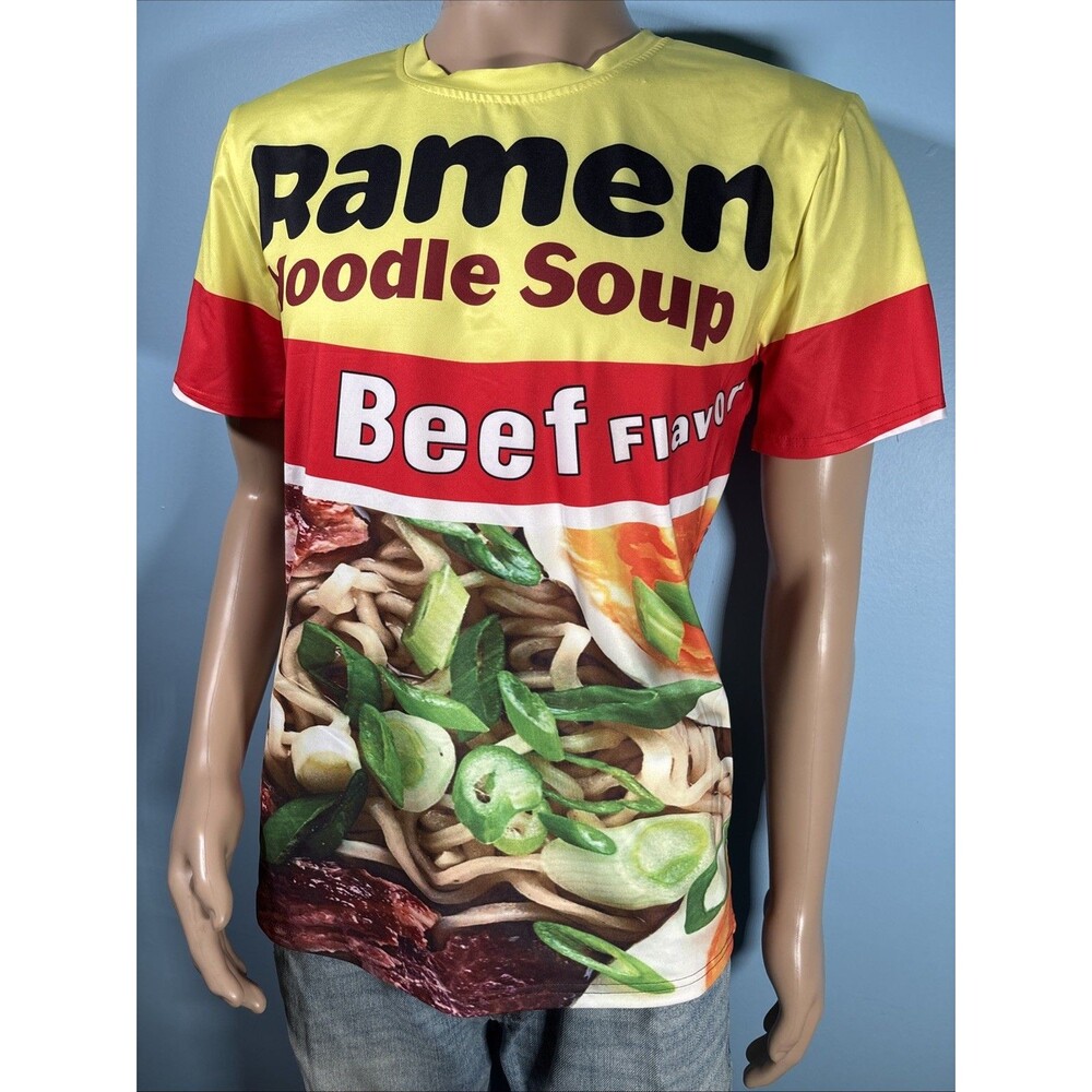 Ramen Noodles Graphic Tee (Men’s Size M) • Casual Short Sleeve T-Shirt • EUC